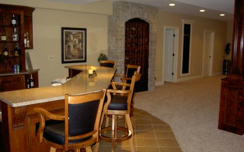 Custom Bar, with Stone Wine storage, Bull Valley IL